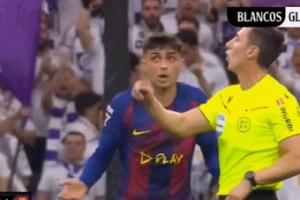 佩德里向裁判投诉，维尼修斯持续输出：他不是队长 别碰我 爱哭鬼